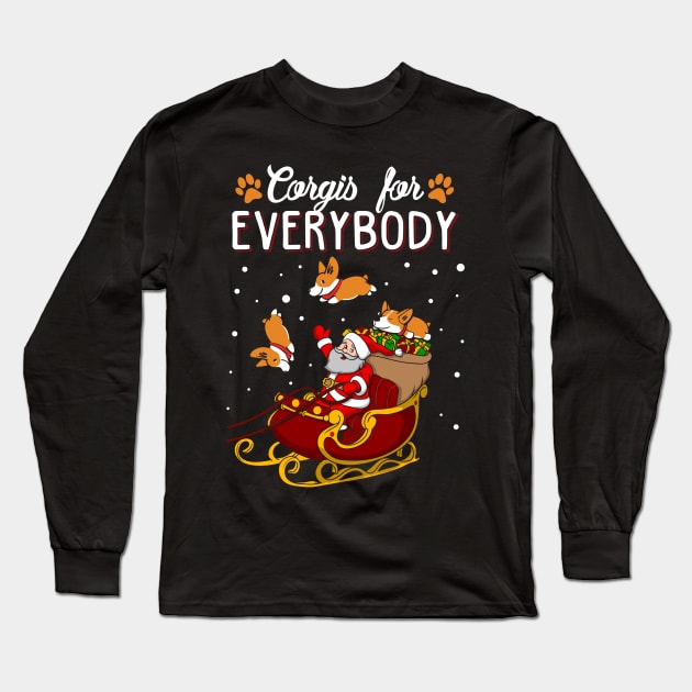 Corgis For Everybody Christmas Sweater Long Sleeve T-Shirt by KsuAnn